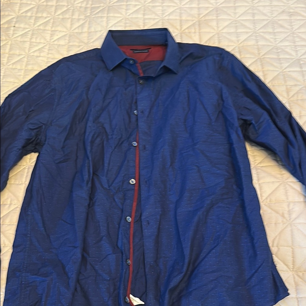 Original Penguin Navy and Red Shirt Jacket